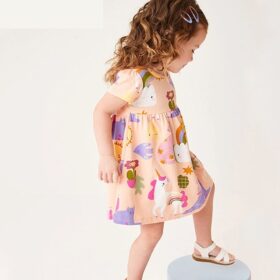 Cartoon animal print princess dress